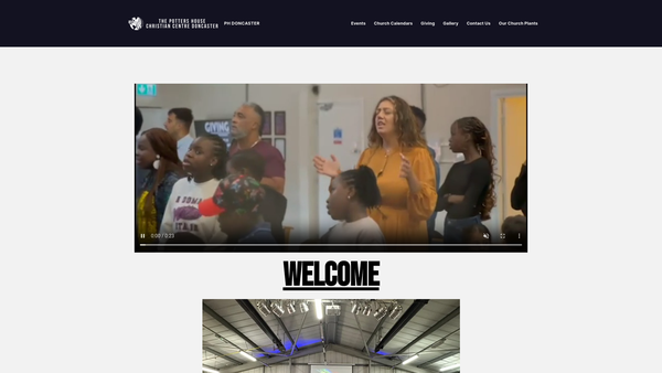 Screenshot of the The Potters House Christian Fellowship UK Doncaster Church website