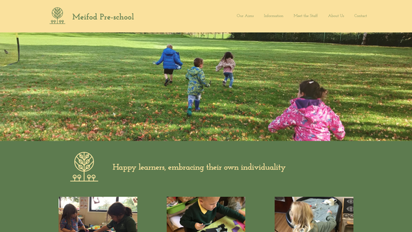 Screenshot of the Meifod Pre-School website