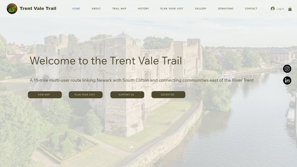 Screenshot of the Friends Of Trent Vale Trail website