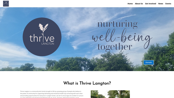 Screenshot of the Thrive Langton website
