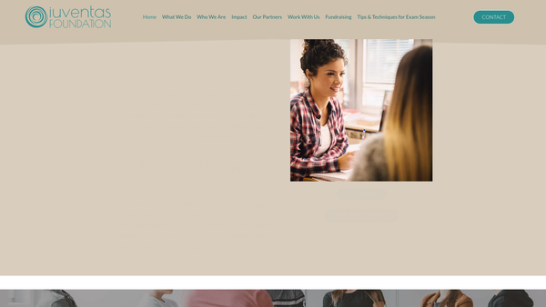 Screenshot of the The Iuventas Foundation website