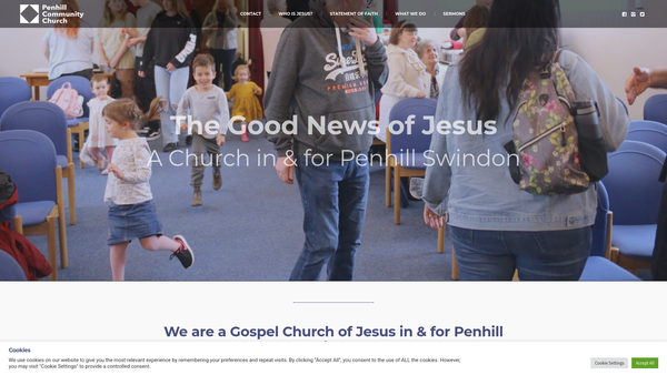 Screenshot of the Penhill Community Church website