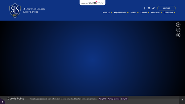 Screenshot of the Friends Of St Laurence Church Junior School website