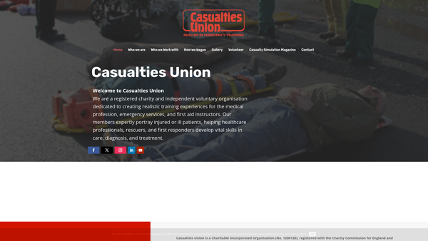 Screenshot of the Casualties Union website