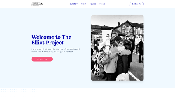 Screenshot of the The Elliot Project website