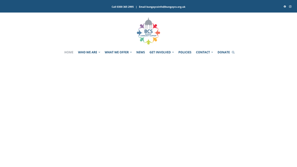 Screenshot of the Bungay Community Support website