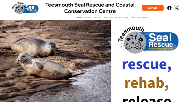 Screenshot of the Teesmouth Seal Conservation Trust (Tsct-Cio) website
