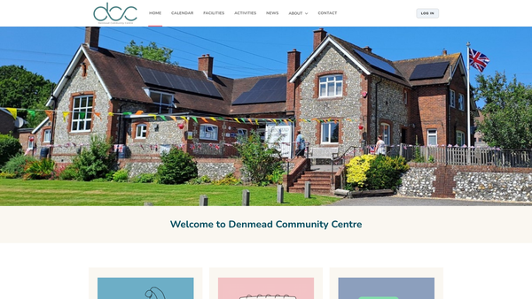 Screenshot of the Denmead Community Centre CIO website