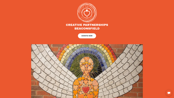 Screenshot of the Creative Partnerships Beaconsfield website