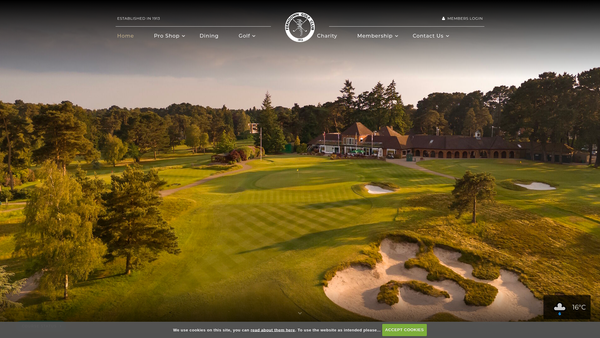 Screenshot of the Ferndown Golf Club Charity CIO website