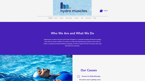 Screenshot of the Hydro Muscles Limited website