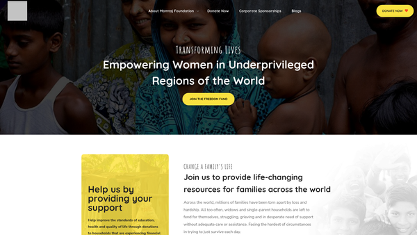 Screenshot of the Momtaj Foundation website