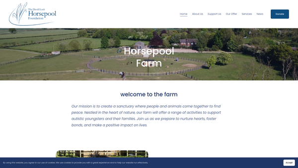 Screenshot of the The David Lock Horsepool Foundation website