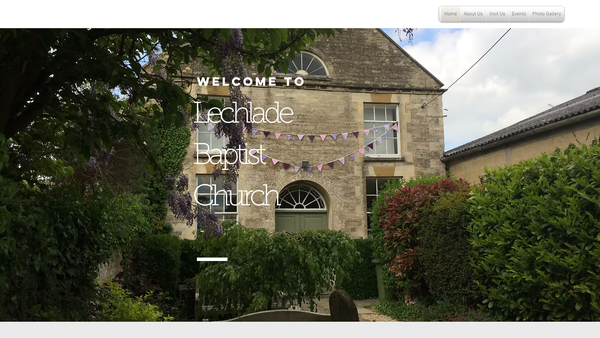 Screenshot of the Lechlade Baptist Church website