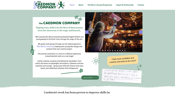 Screenshot of the The Caedmon Company website