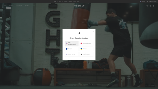 Screenshot of the Boxing Is Love website