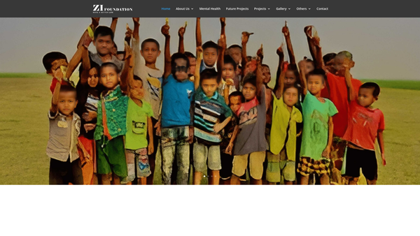 Screenshot of the Zi Foundation website