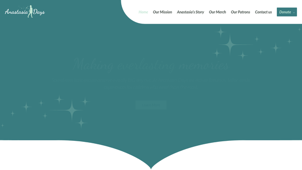 Screenshot of the Anastasia Days website