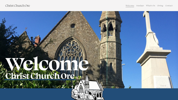 Screenshot of the The Parochial Church Council Of The Ecclesiastical Parish Of Christ Church Ore website
