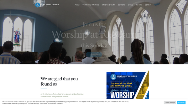 Screenshot of the The Parochial Church Council Of The Ecclesiastical Parish Of St John With St James And St Paul Plumstead website