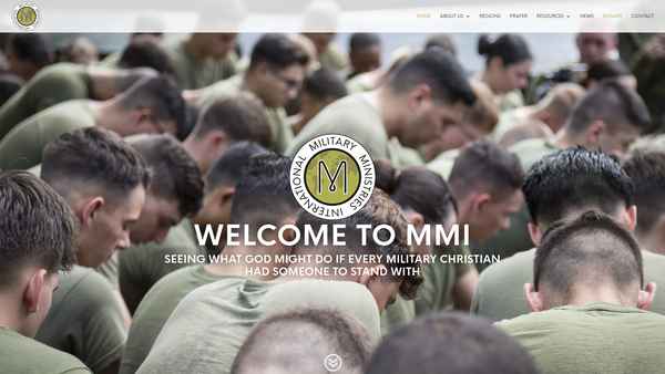 Screenshot of the Military Ministries International website
