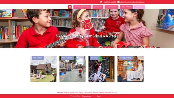 Screenshot of the Parents And Friends Of Sixpenny Handley First School And Nursery website