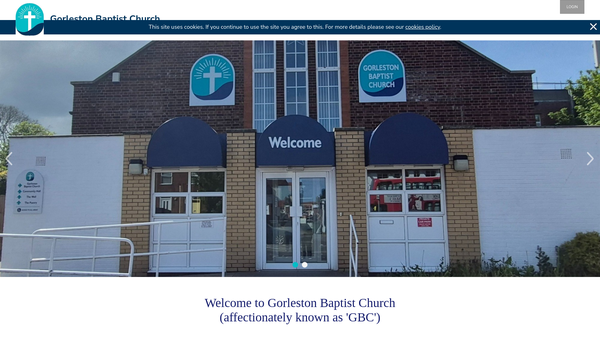 Screenshot of the Gorleston Baptist Church website