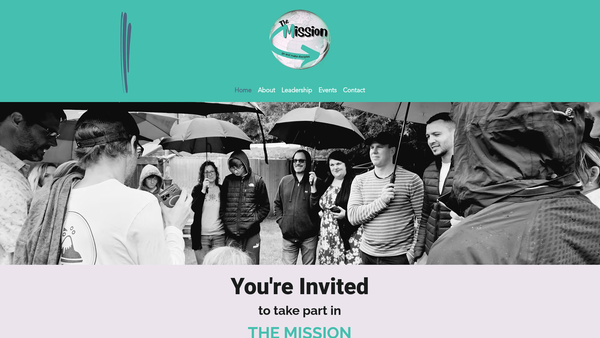 Screenshot of the The Mission Church website