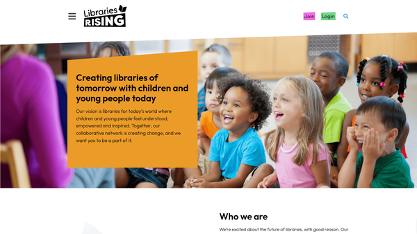 Screenshot of the Association Of Senior Children's And Education Librarians website