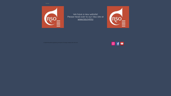 Screenshot of the Rhondda Symphony Orchestra website