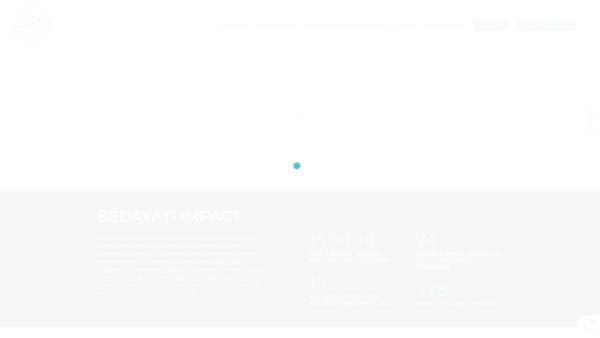 Screenshot of the Bedayati UK (CIO) website