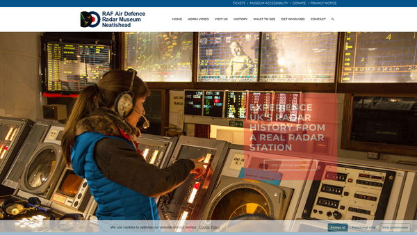 Screenshot of the The Royal Air Force Air Defence Radar Museum website