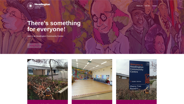 Screenshot of the Headington Community Association website
