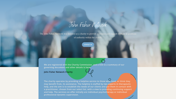 Screenshot of the John Fisher Network website
