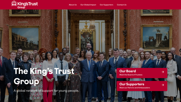 Screenshot of the The King's Trust Group Company website