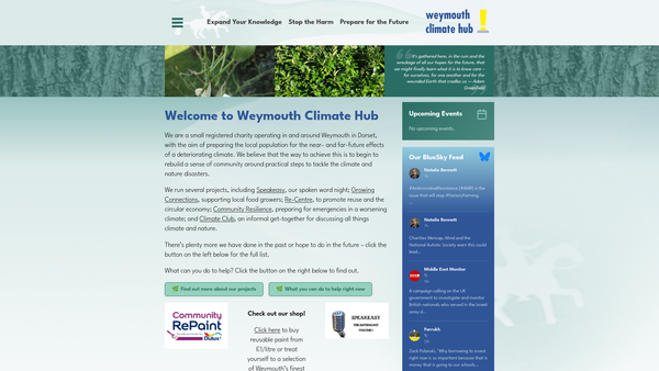 Screenshot of the Climate Resources And Guidance website