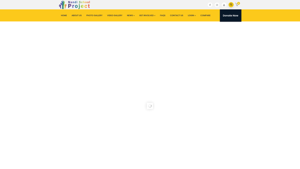 Screenshot of the Nandi School Project website