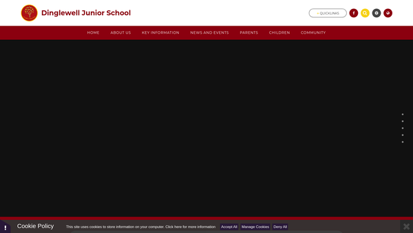 Screenshot of the Friends Of Dinglewell Junior School website