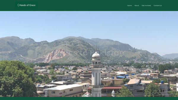 Screenshot of the Hands Of Grace website