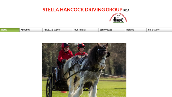 Screenshot of the Stella Hancock Driving Group Riding For The Disabled Association Incorporating Carriage Driving website