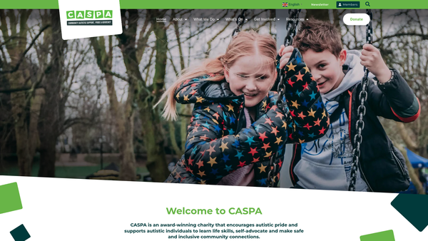 Screenshot of the Caspa website