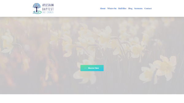 Screenshot of the Aylesham Baptist Free Church website