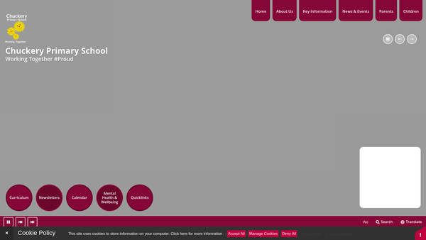 Screenshot of the Chuckery Education Support Trust website