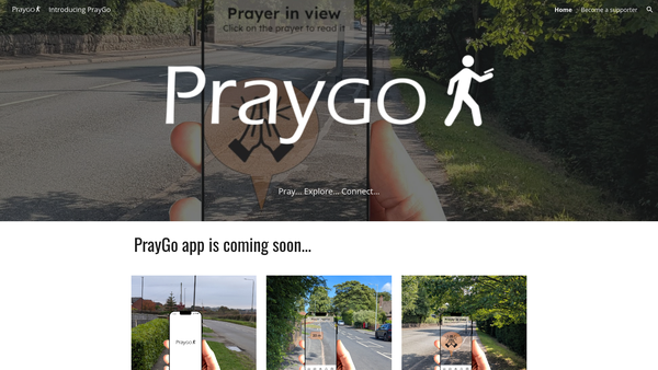 Screenshot of the Praygo Trust website