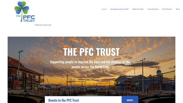 Screenshot of the The Pfc Trust website