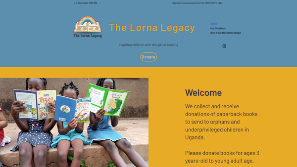 Screenshot of the The Lorna Legacy website