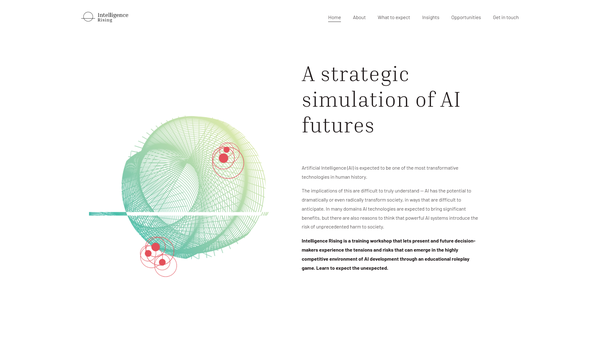 Screenshot of the Technology Strategy Roleplay website