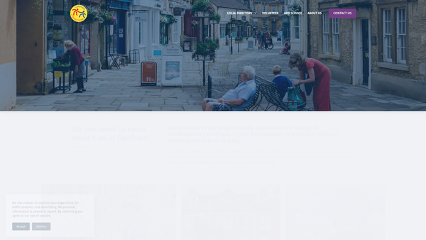 Screenshot of the Corsham Connections website