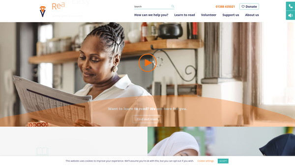 Screenshot of the Read Easy Poole And Bournemouth website