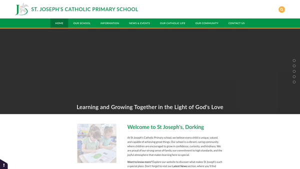 Screenshot of the The Friends Of St. Joseph's School Dorking website